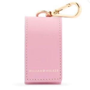 William Walker Poop bag holder Rose Leather & gold fitting